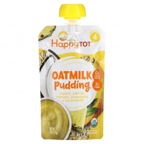 Happy Family Organics, Happy Tot, Oatmilk Pudding, Stage 4, Organic Oatmilk, Mangos, Pineapples & Coconutmilk, 4 oz (113 g) - описание