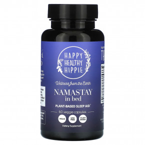 Happy Healthy Hippie, Namastay In Bed, снотворное на растительной основе, 60 растительных капсул в Москве - eco-herb.ru | фото