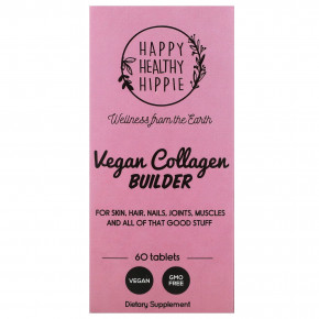 Happy Healthy Hippie, Vegan Collagen Builder, 60 таблеток - описание | фото