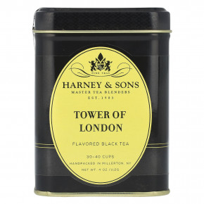 Harney & Sons, Ароматизированный черный чай, лондонский Тауэр, 112 г (4 унции) в Москве - eco-herb.ru | фото