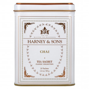 Harney & Sons, Classic Collection, чай с чаем, 20 пакетиков, 40 г (1,4 унции) - описание