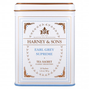 Harney & Sons, Classic Collection, Earl Grey Supreme, 20 пакетиков, 40 г (1,4 унции) - подробнее Harney & Sons, Classic Collection, Earl Grey Supreme, 20 пакетиков, 40 г (1,4 унции) - описание