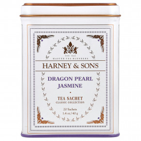 Harney & Sons, Classic Collection, жемчужина питахайи и жасмин, 20 чайных пакетиков, 40 г (1,4 унции) - описание | фото
