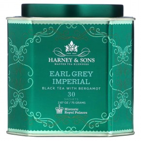 Harney & Sons, Earl Grey Imperial, черный чай с бергамотом, 30 пакетиков, 75 г (2,67 унции) в Москве - eco-herb.ru | фото