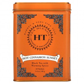 Harney & Sons, Hot Cinnamon Sunset, чайная смесь HT, пряный чай с корицей, 20 пакетиков, 40 г (1,4 унции) в Москве - eco-herb.ru | фото