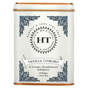 Harney & Sons, HT Tea Blend, чай со вкусом коморской ванили, 20 чайных саше, 40 г (1,4 унции) - описание