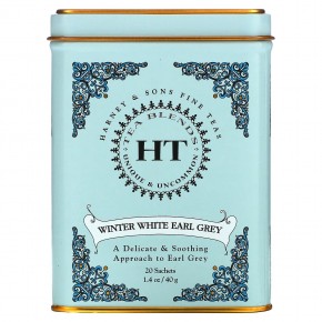 Harney & Sons, HT Tea Blends, зимний белый чай Эрл Грей, 20 пакетиков, 40 г (1,4 унции) в Москве - eco-herb.ru | фото