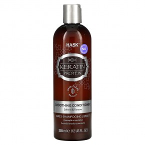 Hask Beauty, Keratin Protein, Разглаживающий кондиционер, 12 жидких унций (355 мл) в Москве - eco-herb.ru | фото