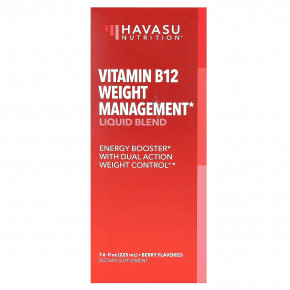 Havasu Nutrition, жидкая смесь для коррекции веса с витамином B12, ягодный вкус, 225 мл (7,6 жидк. унции) в Москве - eco-herb.ru | фото