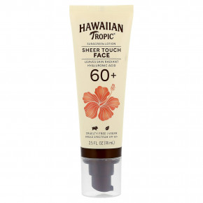 Hawaiian Tropic, Солнцезащитный лосьон для лица Sheer Touch, SPF 60+, 74 мл (2,5 жидк. Унции) в Москве - eco-herb.ru | фото