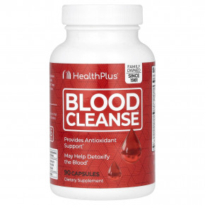 Health Plus, Blood Cleanse, очищение крови, 90 капсул - описание | фото