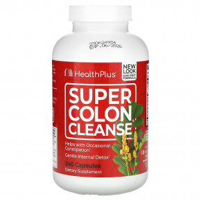 Health Plus, Super Colon Cleanse, превосходное средство для очищения толстой кишки, 240 капсул в Москве - eco-herb.ru | фото