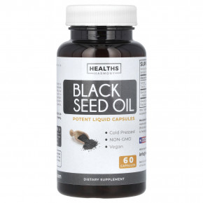 Healths Harmony, Масло черного тмина, 60 капсул (500 мг на капсулу) - описание | фото