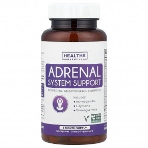 Healths Harmony, поддержка надпочечниковой системы, 60 капсул - описание | фото