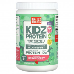 Healthy Heights, Kidz Protein, протеин для детей от 2 лет, со вкусом клубники, 250 г (8,8 унции) в Москве - eco-herb.ru | фото