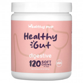 Healthy Pup, Healthy Gut, для пищеварительной системы, для собак, 120 жевательных таблеток, 288 г (10 унций) в Москве - eco-herb.ru | фото