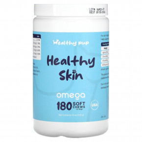 Healthy Pup, Healthy Skin, Omega, для собак, 180 жевательных таблеток, 513 г (18 унций) - описание | фото