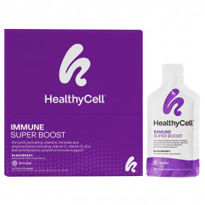HealthyCell, Immune Super Boost, ежевика, 30 пакетиков по 25 мл (0,84 жидк. унции) - описание | фото