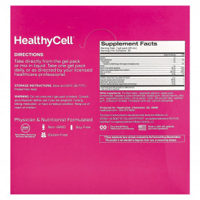 HealthyCell, Vibrant Hair, Skin & Nails, малиновый, 30 гелевых пакетиков по 25 мл (0,84 жидк. Унции) в Москве - eco-herb.ru | фото