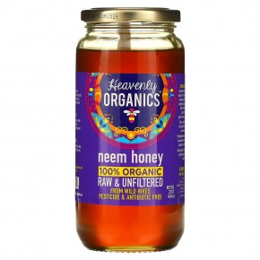 Heavenly Organics, 100% органический мед нима, сырой и нефильтрованный, 624 г (22 унции) в Москве - eco-herb.ru | фото