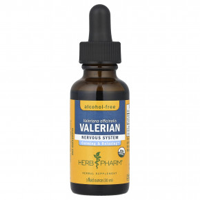 Herb Pharm, валериана, без спирта, 30 мл (1 жидк. унция) - описание | фото