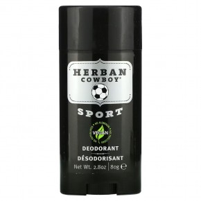 Herban Cowboy, Sport, дезодорант с максимальной защитой, 2,8 унции (80 г) в Москве - eco-herb.ru | фото
