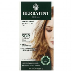 Herbatint, Стойкая гель-краска для волос, медно-золотистый 9DR, 135 мл (4,56 жидк. Унции) - описание