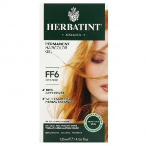 Herbatint (Antica Herbavita), Permanent Haircolor Gel, FF6 Orange, 4.56 fl oz (135 ml) в Москве - eco-herb.ru | фото