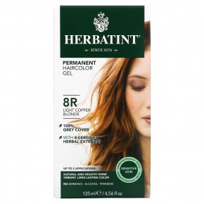 Herbatint, стойкая гель-краска для волос, 8R, светлый медный блондин, 135 мл (4,56 жидк. унции) - описание