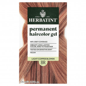 Herbatint, стойкая гель-краска для волос, 8R, светлый медный блондин, 135 мл (4,56 жидк. унции) - подробнее Herbatint, стойкая гель-краска для волос, 8R, светлый медный блондин, 135 мл (4,56 жидк. унции) - описание