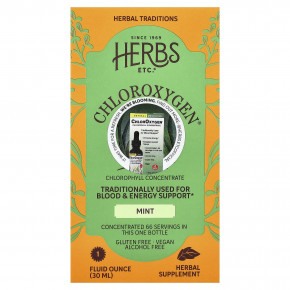 Herbs Etc., ChlorOxygen®, концентрат хлорофилла, без спирта, мята, 30 мл (1 жидк. Унция) в Москве - eco-herb.ru | изображение Herbs Etc., ChlorOxygen®, концентрат хлорофилла, без спирта, мята, 30 мл (1 жидк. Унция) в Москве - eco-herb.ru | фото