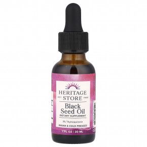 Heritage Store, масло черного тмина, 30 мл (1 жидк. унция) - описание | фото