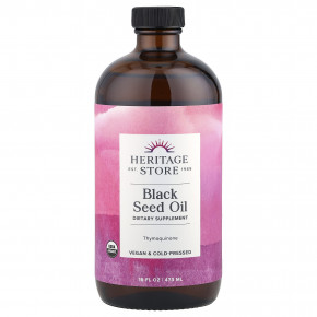 Heritage Store, масло черного тмина, 473 мл (16 жидк. унций) - описание | фото