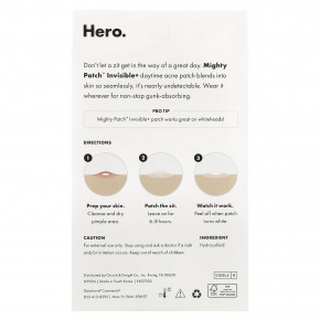 Hero Cosmetics, Mighty Patch ™ Invisible +, 39 гидроколлоидных пластырей в Москве - eco-herb.ru | фото