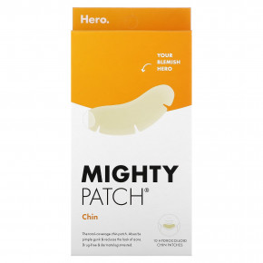 Hero Cosmetics, Mighty Patch, для подбородка, 10 гидроколлоидных пластырей - описание