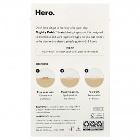 Hero Cosmetics, Mighty Patch™, Invisable+, 72 гидроколлоидных патча в Москве - eco-herb.ru | фото