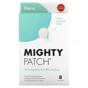 Hero Cosmetics, Mighty Patch, Micropoint для высыпаний, 8 патчей - описание | фото