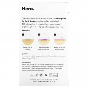 Hero Cosmetics, Mighty Patch® Micropoint, от пигментных пятен, 8 патчей в Москве - eco-herb.ru | фото