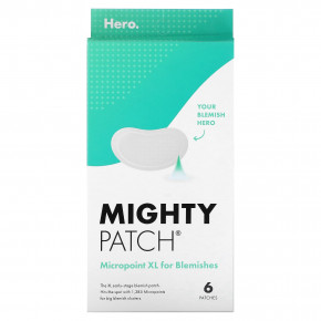 Hero Cosmetics, Mighty Patch, Micropoint XL для устранения высыпаний, 6 патчей в Москве - eco-herb.ru | фото