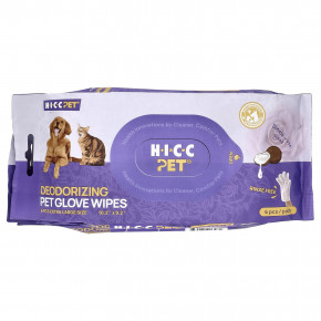 HICC Pet, дезодорирующие салфетки для перчаток, очень большие, дамасская роза, в упаковке 3 шт., по 6 шт. в Москве - eco-herb.ru | фото