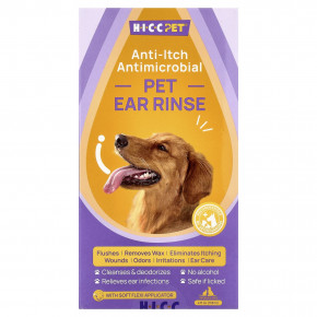 HICC Pet, ополаскиватель для ушей, для собак и кошек, 118 мл (4 жидк. унции) - описание | фото