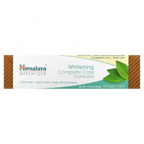 Himalaya, Botanique, отбеливающая зубная паста Simply Mint, 5,29 унций (150 г) в Москве - eco-herb.ru | фото