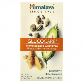 Himalaya, GlucoCare®, 180 вегетарианских капсул - подробнее Himalaya, GlucoCare®, 180 вегетарианских капсул - описание