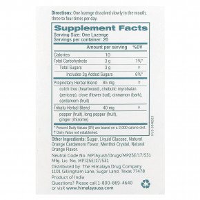 Himalaya, Koflet Lozenge®, натуральный апельсиновый кардамон, 20 пастилок (Товар снят с продажи) в Москве - eco-herb.ru | фото
