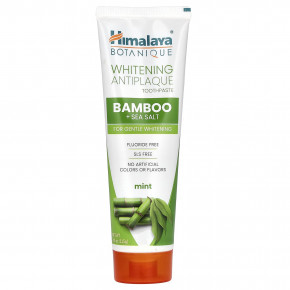 Himalaya, отбеливающая зубная паста против зубного налета, бамбук и морская соль, мята, 113 г (4 унции) - описание | фото
