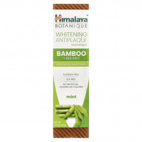 Himalaya, отбеливающая зубная паста против зубного налета, бамбук и морская соль, мята, 113 г (4 унции) в Москве - eco-herb.ru | фото