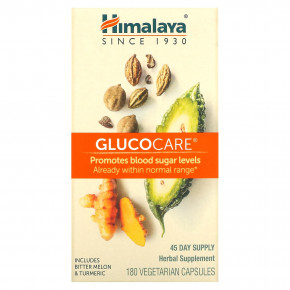 Himalaya, Пищевая добавка GlucoCare, 180 растительных капсул в Москве - eco-herb.ru | фото