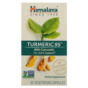 Himalaya, Turmeric 95 с куркумином для поддержки суставов, 30 растительных капсул в Москве - eco-herb.ru | фото