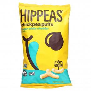 Hippeas, Chickpea Puffs, веганский белый чеддер, 113 г (4 унции) - описание