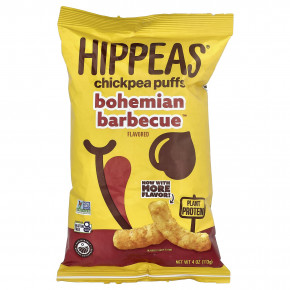Hippeas, Puffs от нута, Boheian Barbecue™, 113 г (4 унции) - описание | фото